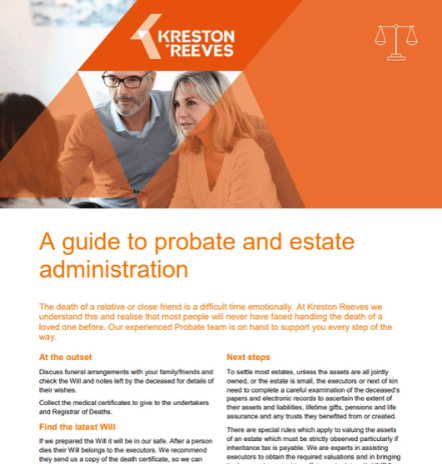 A guide to Probate and Estate Administration