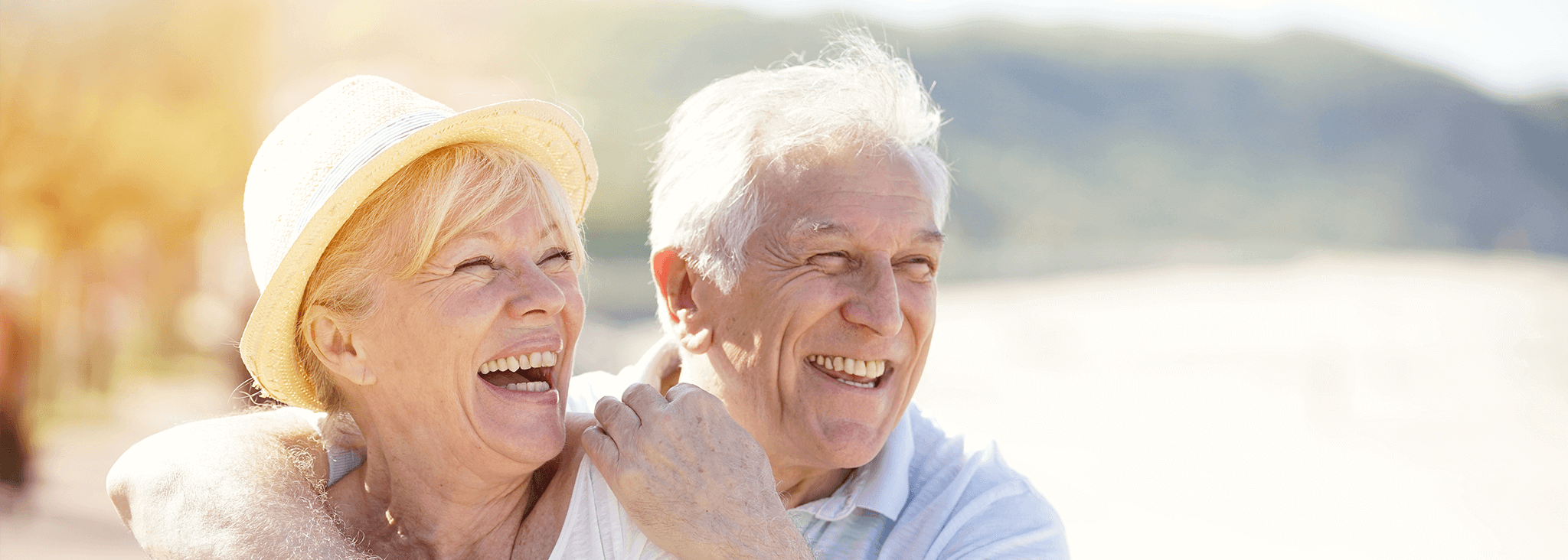 Saving towards retirement - Retirement couple on holiday - Retirement planning and pensions