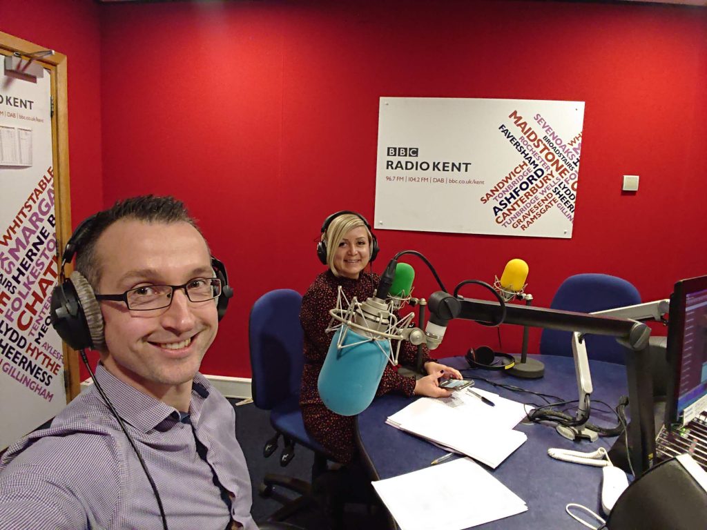 Mark Attwood and Belinda Collins BBC Radio Kent