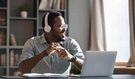 Man with headphones