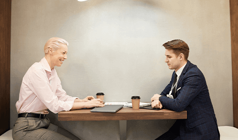 Business partners at desk