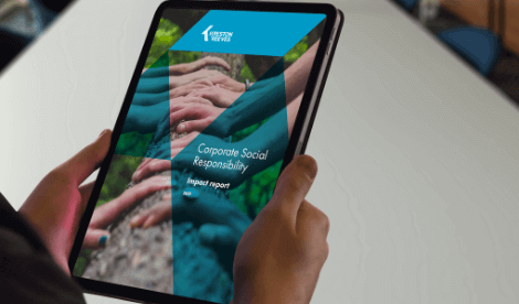 CSR report on tablet