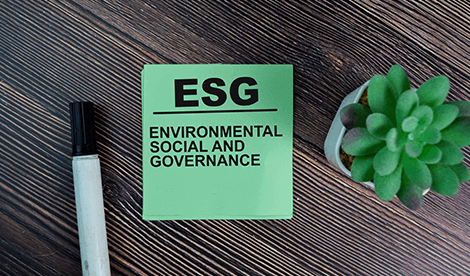 ESG on notepad