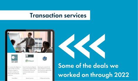 Transaction services deals 2022