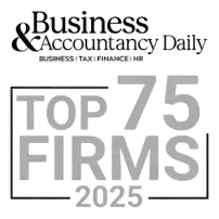 B&AD Top 75 Firms 2025 - Kreston Reeves black and white