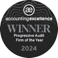 Progressive Audit Firm of the Year award black and white