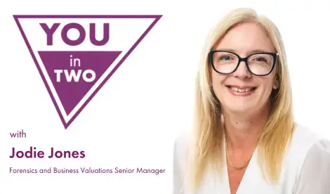 Find out more about Jodie Jones in the latest you in two episode